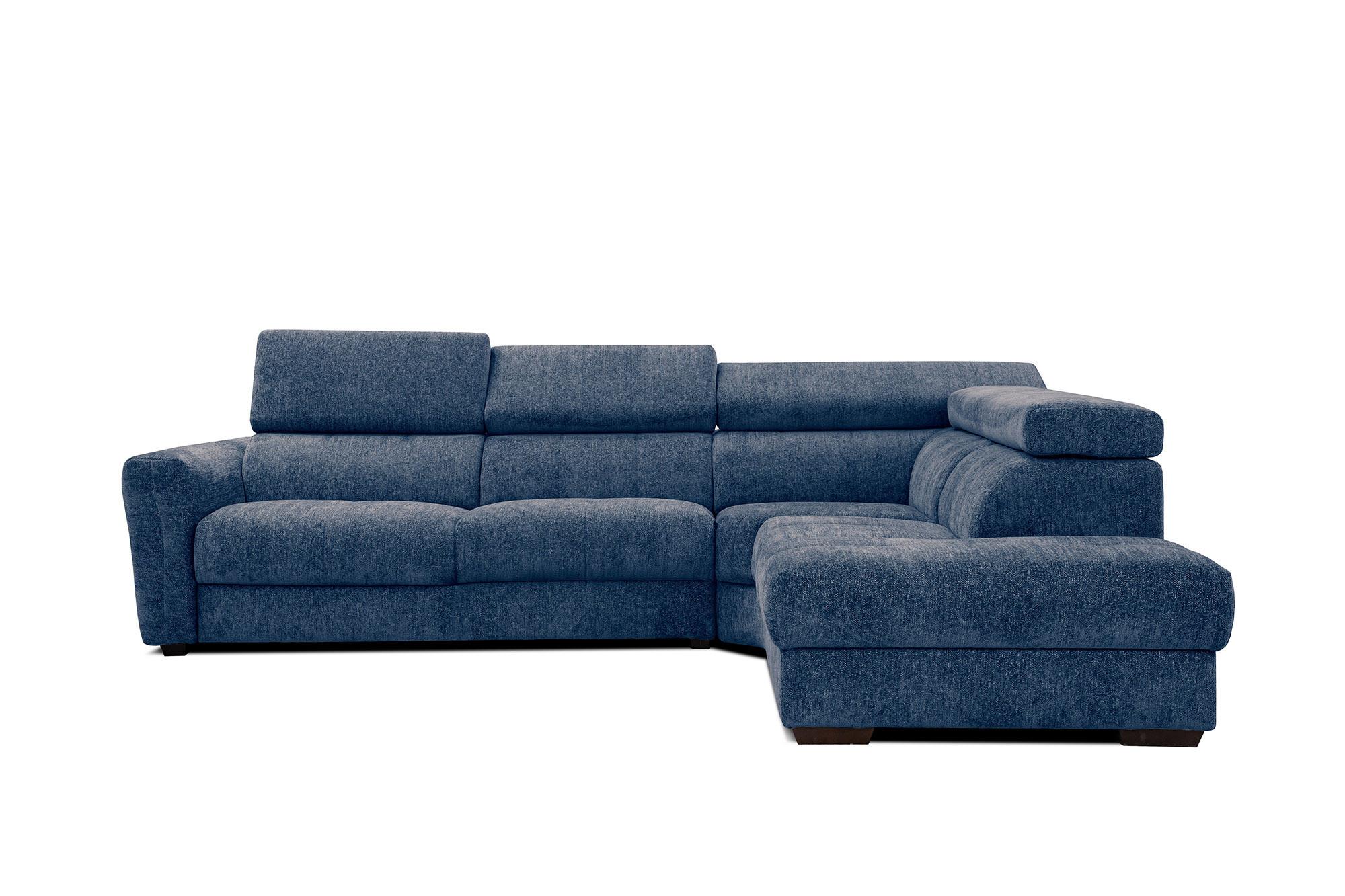 ECKSOFA CALVERA 5-Sitzer, dunkelblau - Dunkelblau, Holzwerkstoff/Textil (298/239cm) - Wozimo