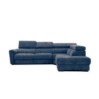 ECKSOFA CALVERA 5-Sitzer, dunkelblau - Dunkelblau, Holzwerkstoff/Textil (298/239cm) - Wozimo
