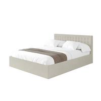 POLSTERBETT mit Bettkasten und Lattenrost, Boxbett ohne Matratze - PARI 160x200 Creme - Creme, Holzwerkstoff/Textil (160/200cm) - ALTDECOR