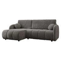 ECKSOFA Zara 2rLC - Schwarz/Braun, Holz/Kunststoff (233/160cm) - MIRJAN24