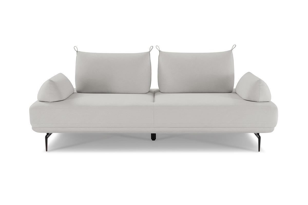 ECKSOFA CANE Grau Webstoff - Schwarz/Grau, Textil/Metall (310/210cm) - KAWOLA