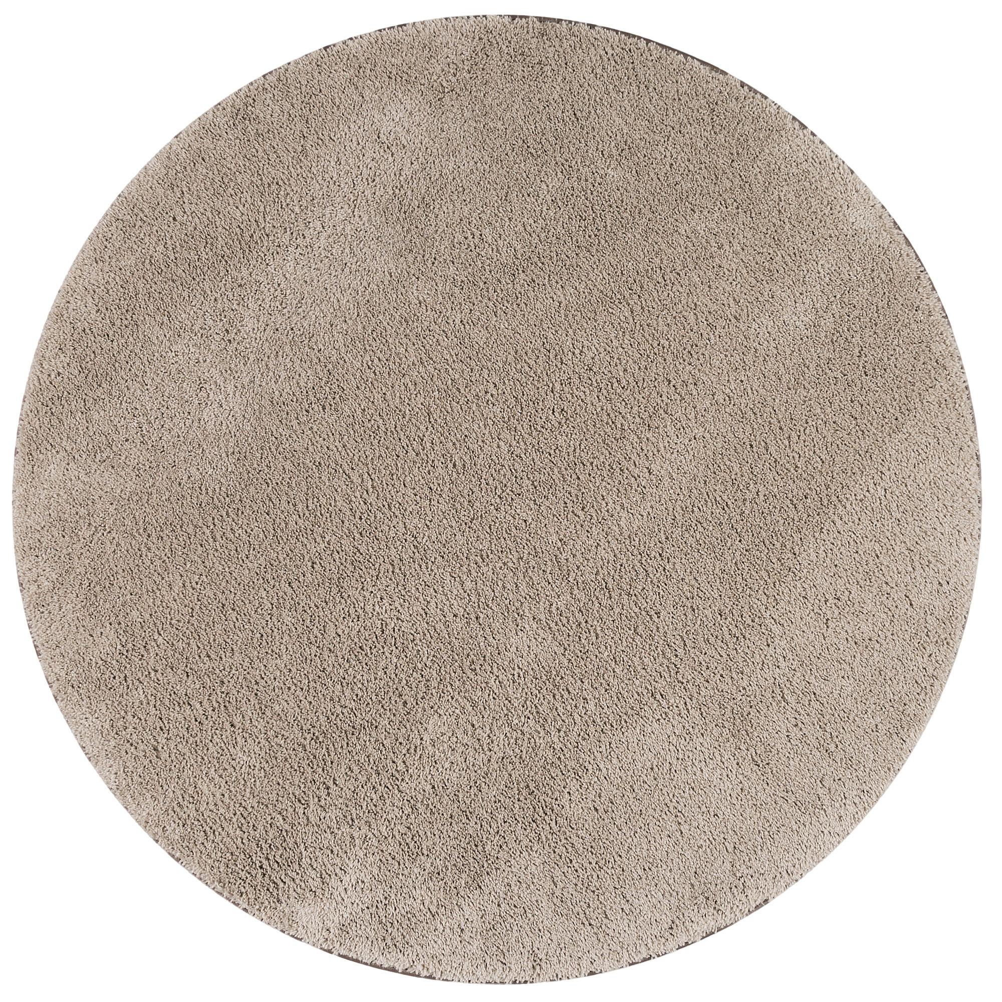 HOCHFLOR SHAGGY TEPPICH PALACE RUND - Taupe, Textil (200/200cm) - Snapstyle