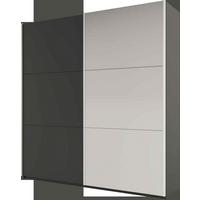 SCHWEBETÜRENSCHRANK ORIANNA 225/244/65 cm 2-türig mit Spiegel Graphitfarben - Graphitfarben, Holzwerkstoff (225/244/65cm) - MASSENO