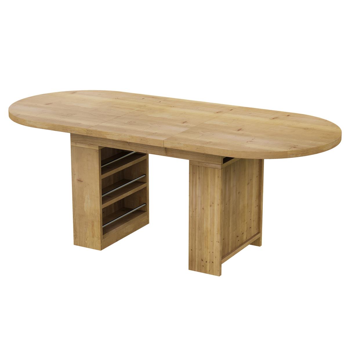 ESSTISCH Ausziehbar 150-200cm Eichenfarbe Skandinavisch mit Stauraum - Eichefarben, Holzwerkstoff (90/200/76cm) - Urban Meuble