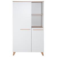 KINDERKLEIDERSCHRANK Leon 2-türig - Honigeiche/Weiß, Holz/Holzwerkstoff (100/180/52cm) - Roba
