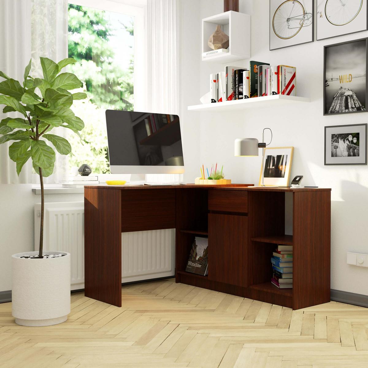 SCHREIBTISCH Dunkelbraun 79/120/126 - Dunkelbraun, Holzwerkstoff (68/51/79cm) - RAUMHIRSCH FURNITURE