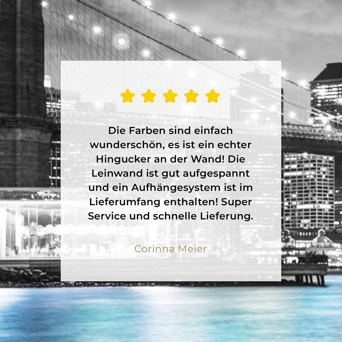 LEINWANDBILD New York - Skyline - Stadt - Blau Deko XXL 80x120 cm - Blaugrau, Textil (80/120cm) - MuchoWow