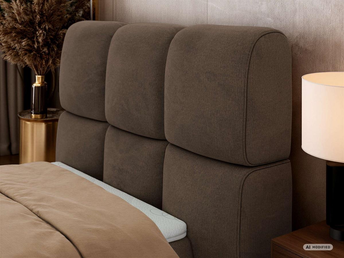 BOXBETT NIRA 90/200 - Braun Velvet - Topper T25 - H3 - Schwarz/Braun, Kunststoff/Textil (200/90cm) - MKS