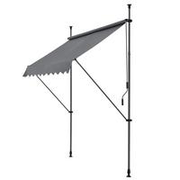 KLEMMMARKISE Stem - Hellgrau, Textil/Metall (200/309/120cm) - pro.tec