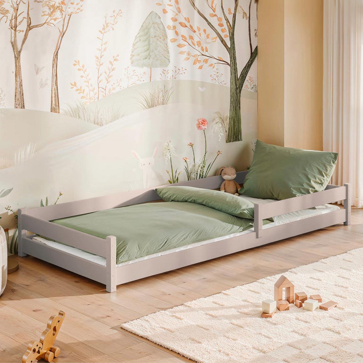 BETT 90/190 Lily Kaschmir - Beige, Holz (90/190cm) - Petits-meubles
