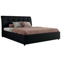 POLSTERBETT GALA CLASSIC 200/200 - Schwarz Kunstleder - Multipocket-Matratze - Schwarz, Textil (200/200cm) - MKS