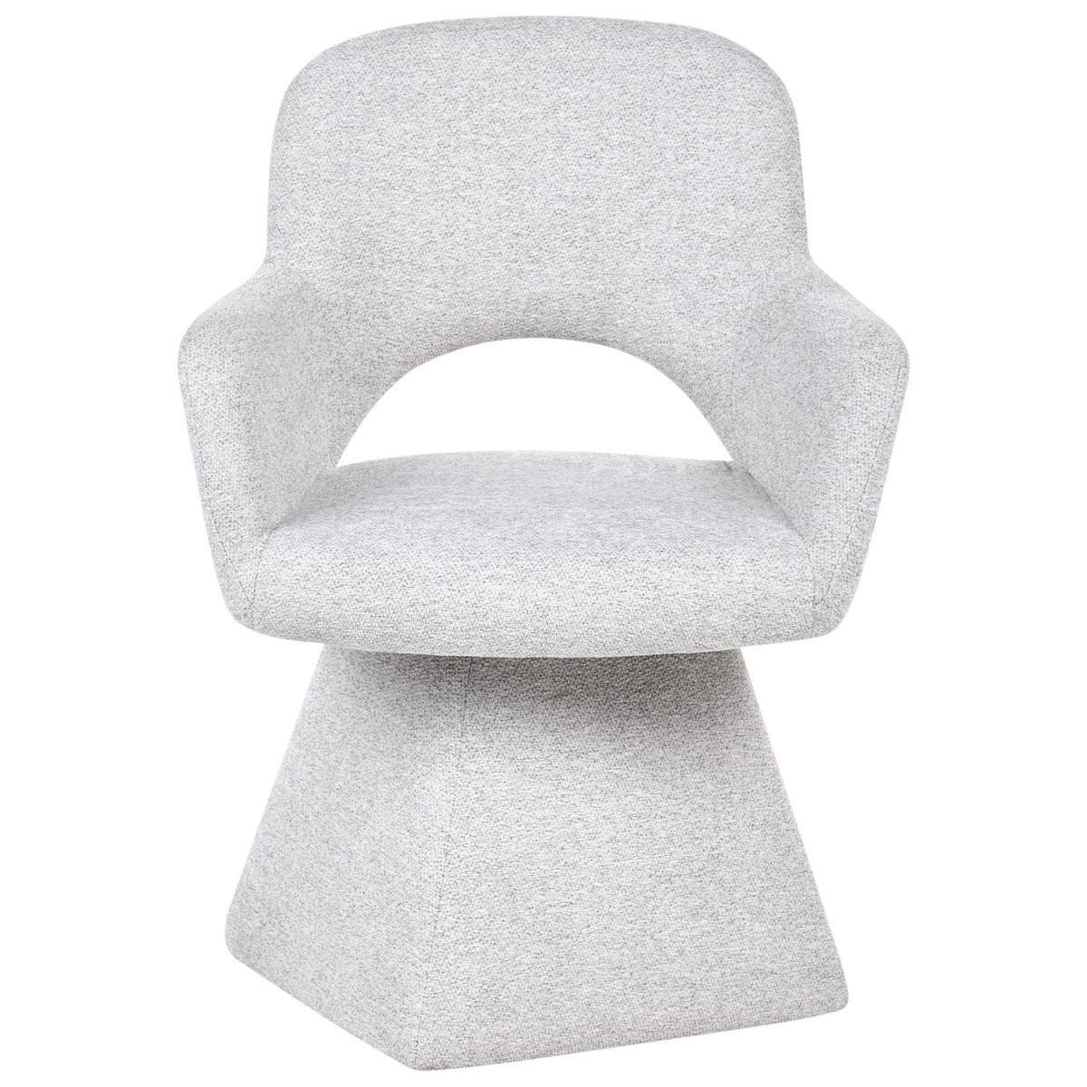ESSZIMMERSTUHL drehbar Stoff Hellgrau Vallby - Beige, Textil (64/87/64cm) - Beliani