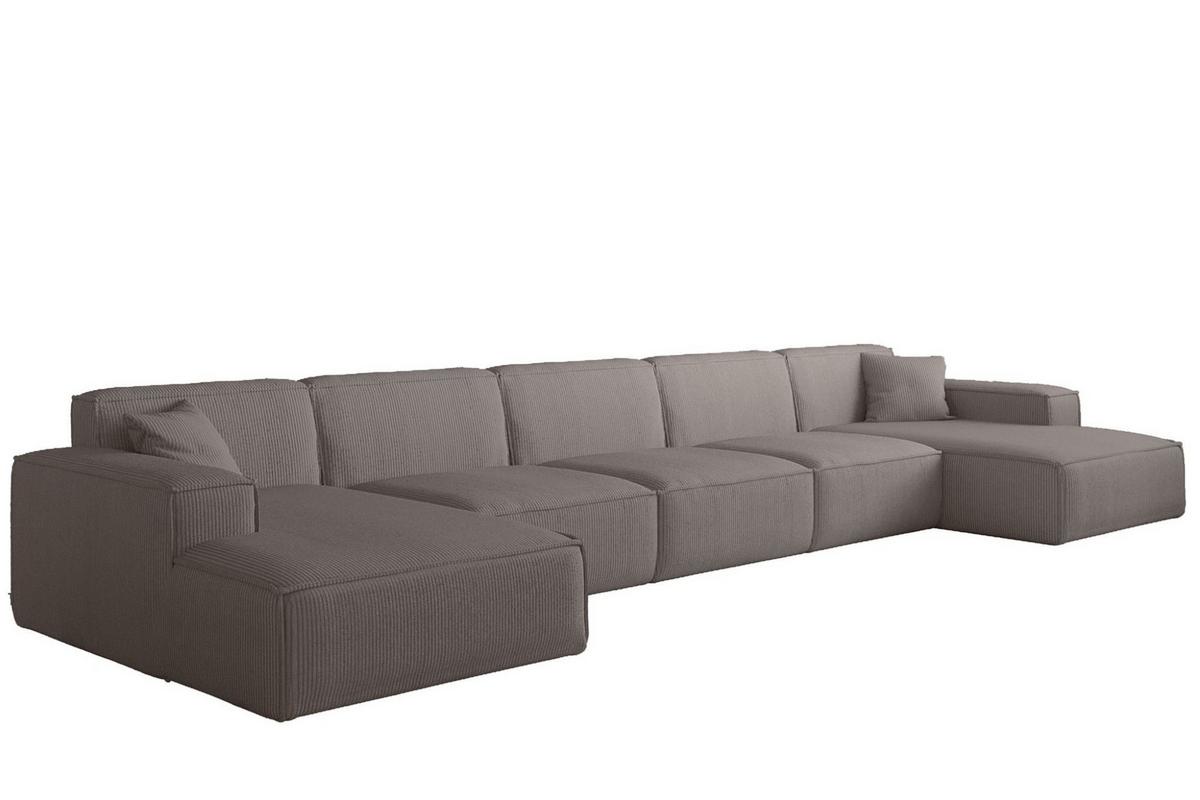 WOHNLANDSCHAFT Celes Premium Xl Scala - Taupe, Holzwerkstoff/Textil (462/73/165cm) - Fun Möbel