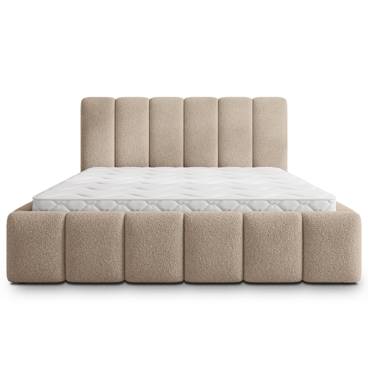 POLSTERBETT RANIS 180x200 cm mit Bettkästen - Beige - Beige, Holz/Textil (180/200cm) - MASSENO