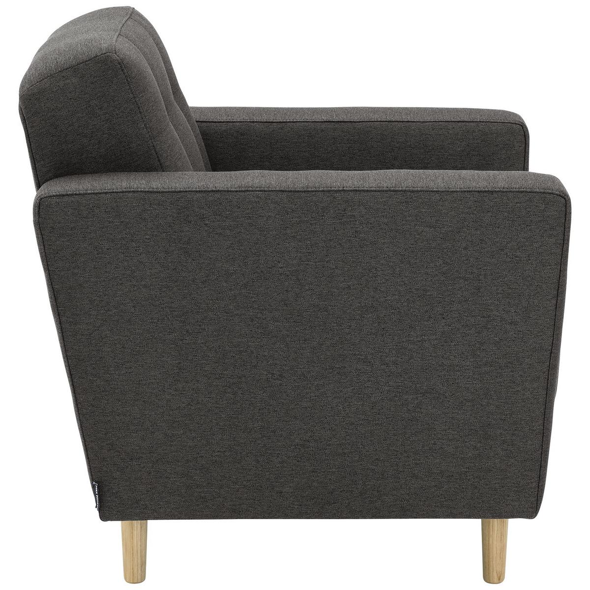 POLSTERSESSEL Kazia Flachgewebe anthrazit - Anthrazit, Kunststoff (75/81/83cm) - 58aufmkessel