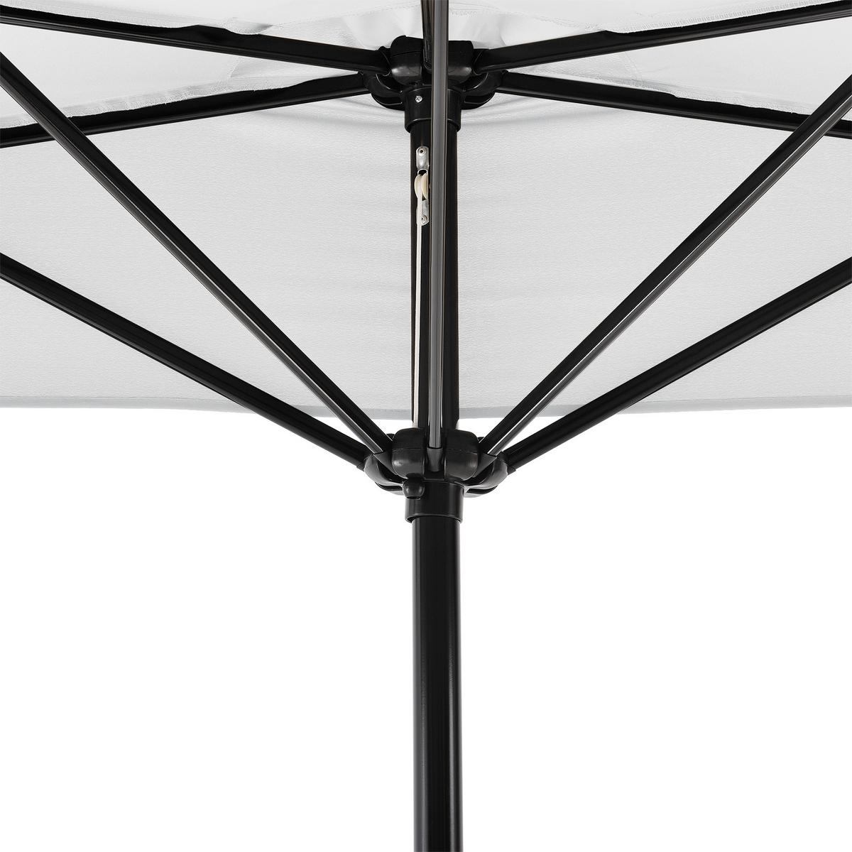 HALB-SONNENSCHIRM Eger - Weiß, Textil/Metall (300/150cm) - casa.pro