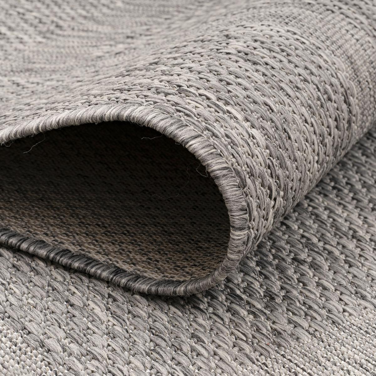 TEPPICH Outdoor ALSTER in Grau, einfarbig, 240 x 340 cm - Grau, Textil (340/240cm) - KADIMA DESIGN