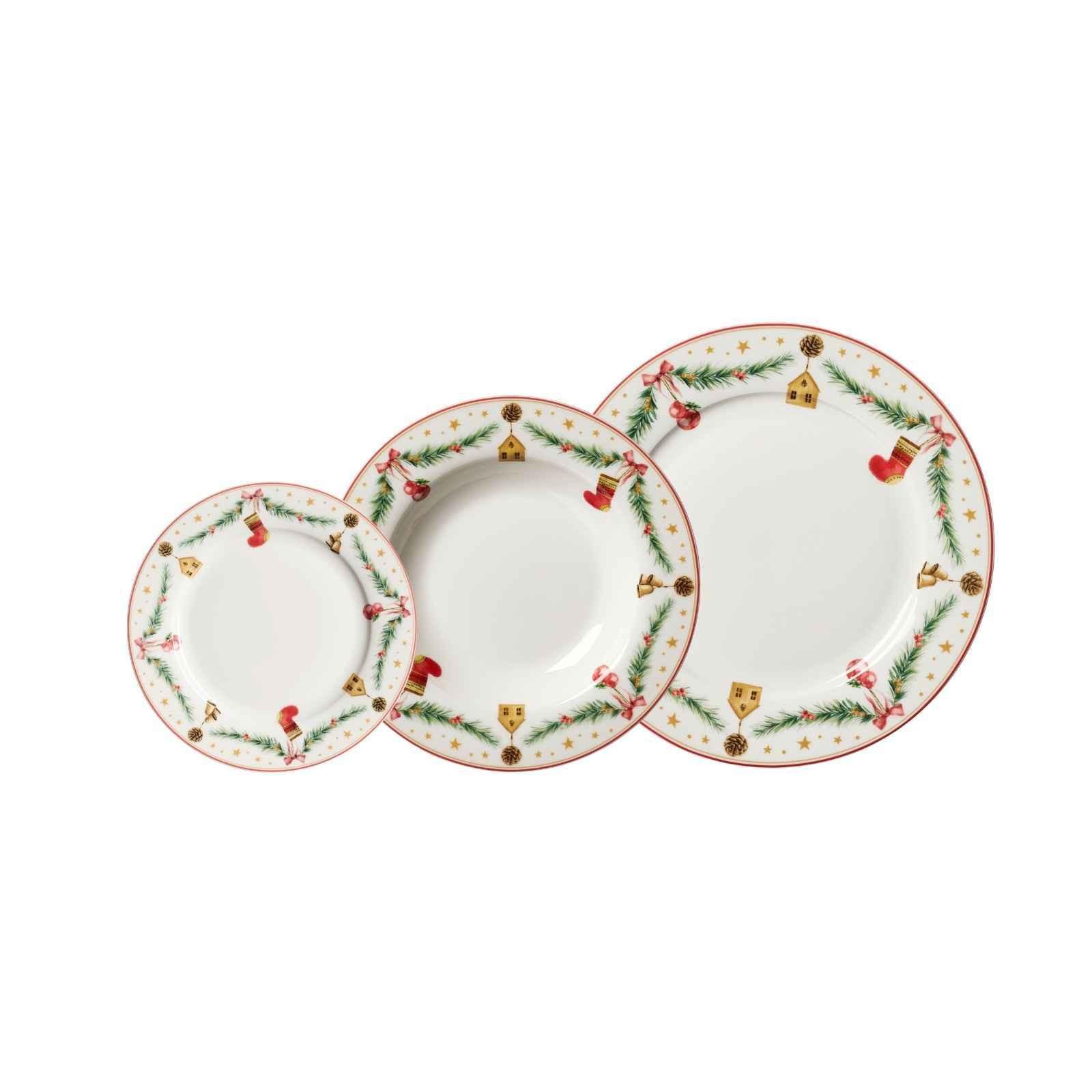 TELLER-SET Holly bunt 18-tlg. - Multicolor, Keramik (2/2/2cm) - Ritzenhoff Breker