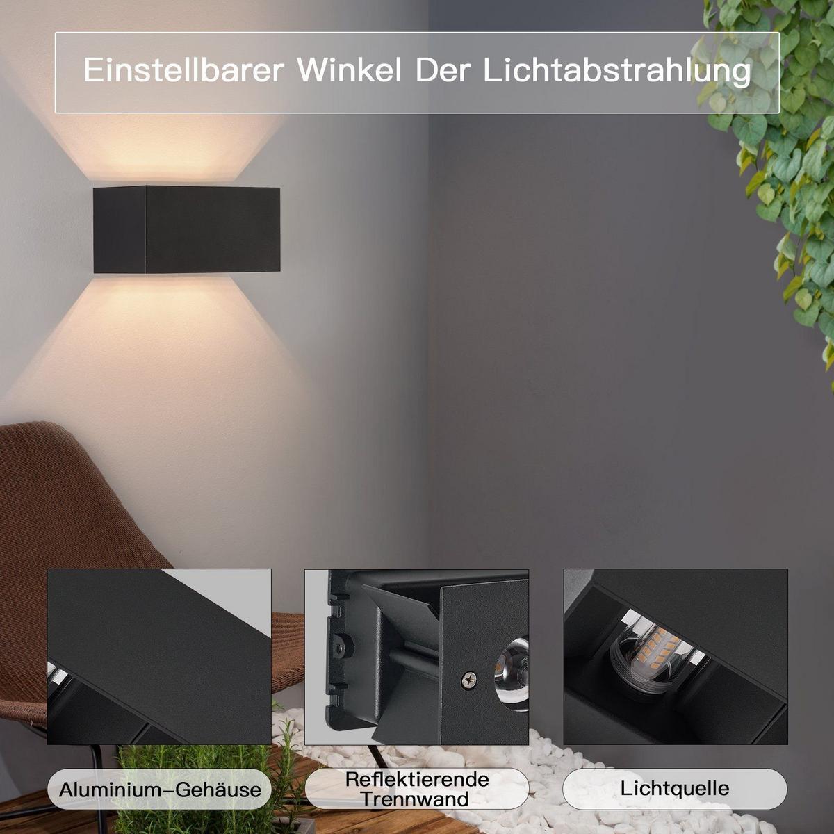 WANDLEUCHTE Inspiration - Schwarz, Metall (10/10/20cm) - Nettlife