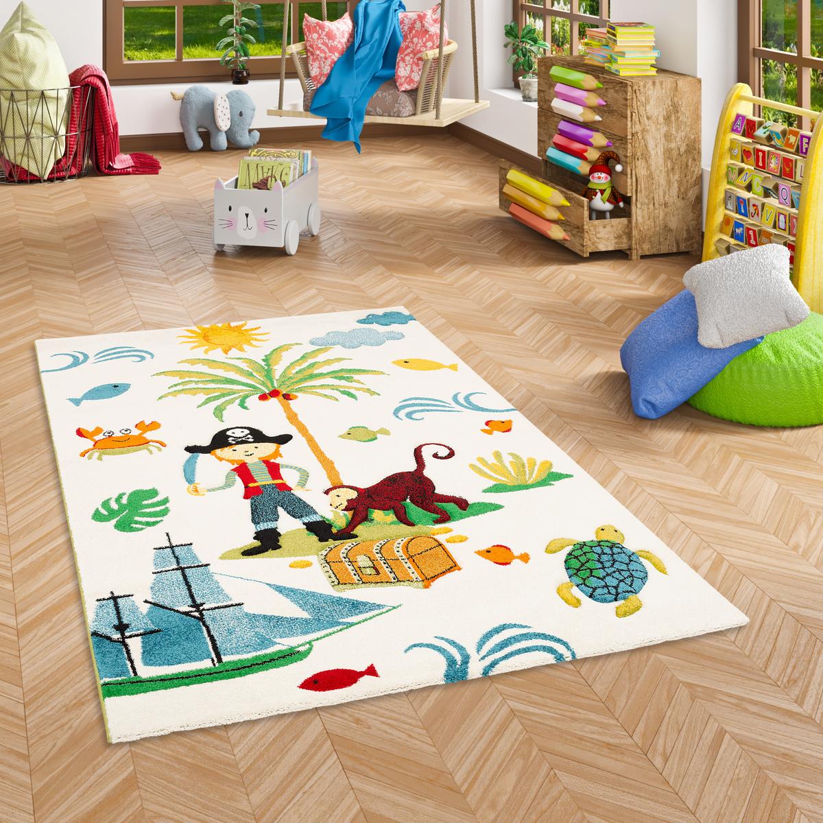 KINDER TEPPICH MAUI KIDS PIRATENWELT - Multicolor, Textil (140/200cm) - Pergamon