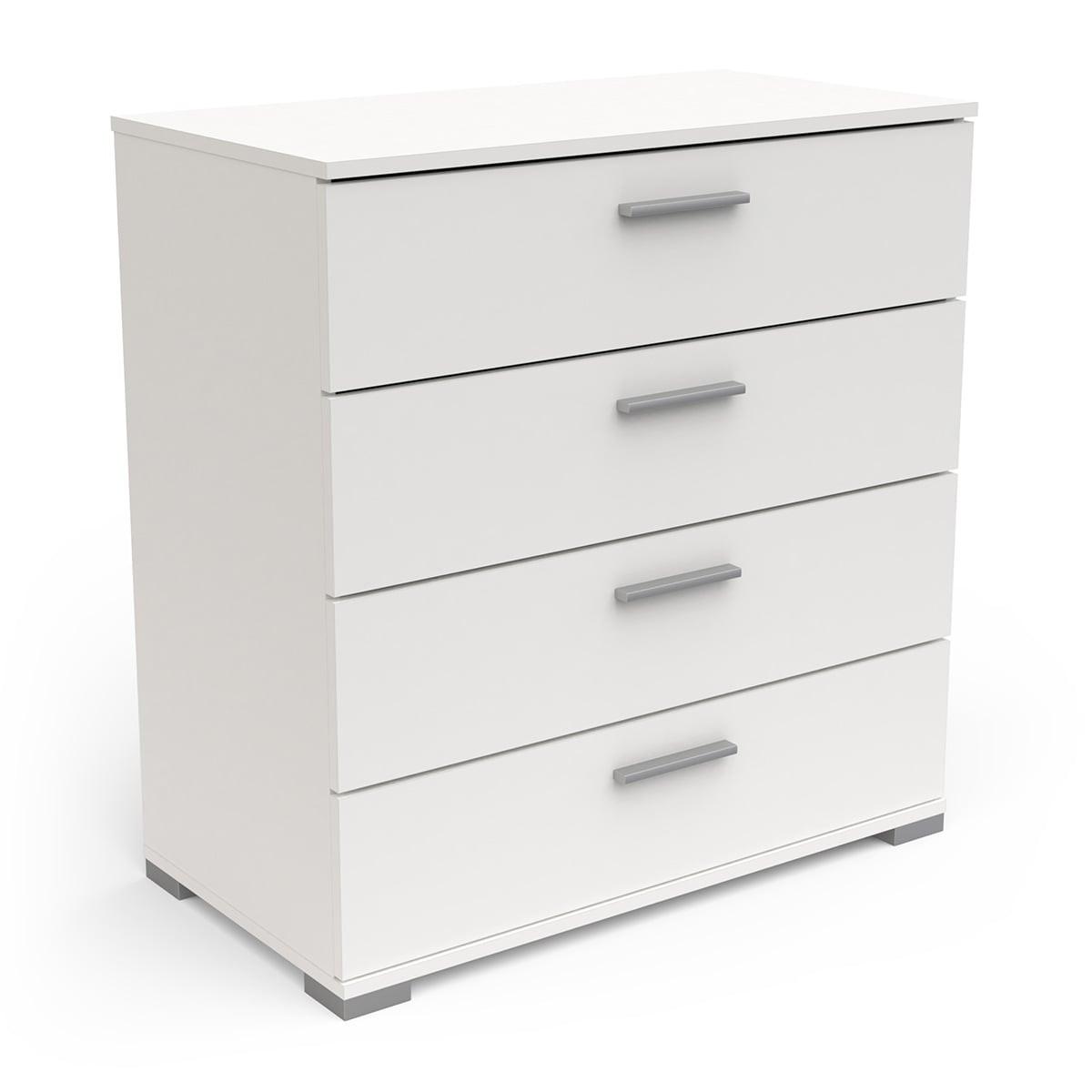 KOMMODE mit 4 Schubladen in Mattweiß - L 79,7 cm - Weiß, Holzwerkstoff (41.9/82.6/87.2cm) - Calicosy