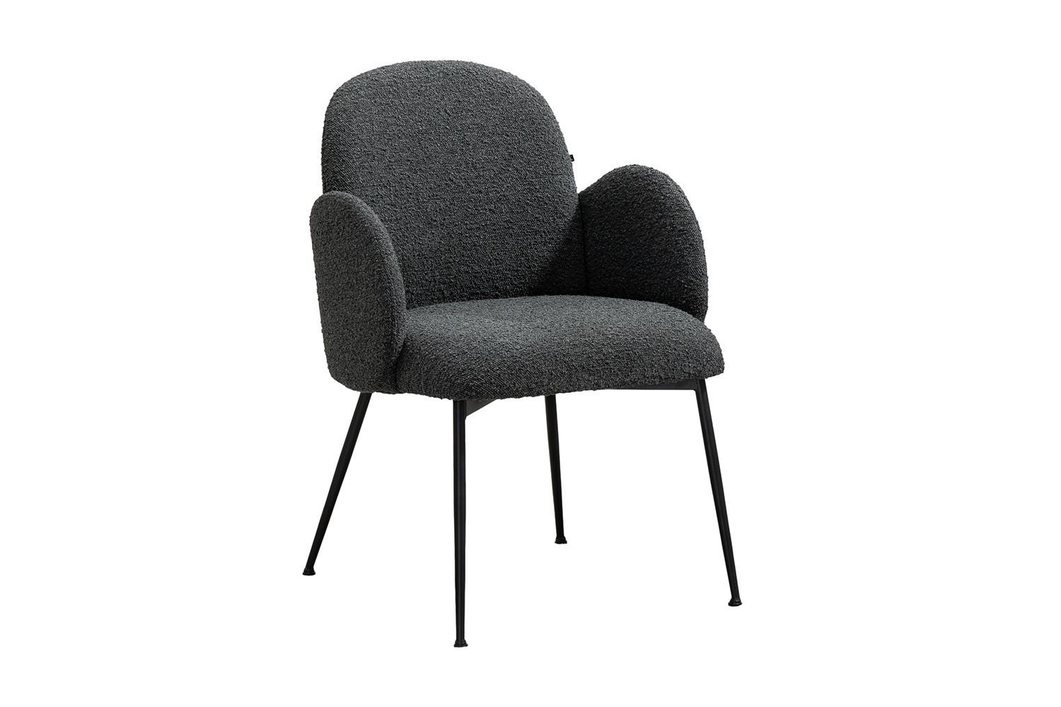 ESSZIMMERSTUHL DEON Schwarz Webstoff (1er-Set) - Schwarz, Textil (59/84/62cm) - KAWOLA