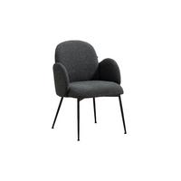 ESSZIMMERSTUHL DEON Schwarz Webstoff (1er-Set) - Schwarz, Textil (59/84/62cm) - KAWOLA
