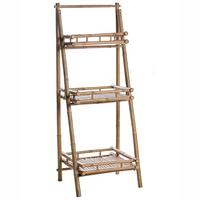 REGAL Bambus Naturfarben Epuyen - Naturfarben, Holz (57/145/50cm) - Beliani