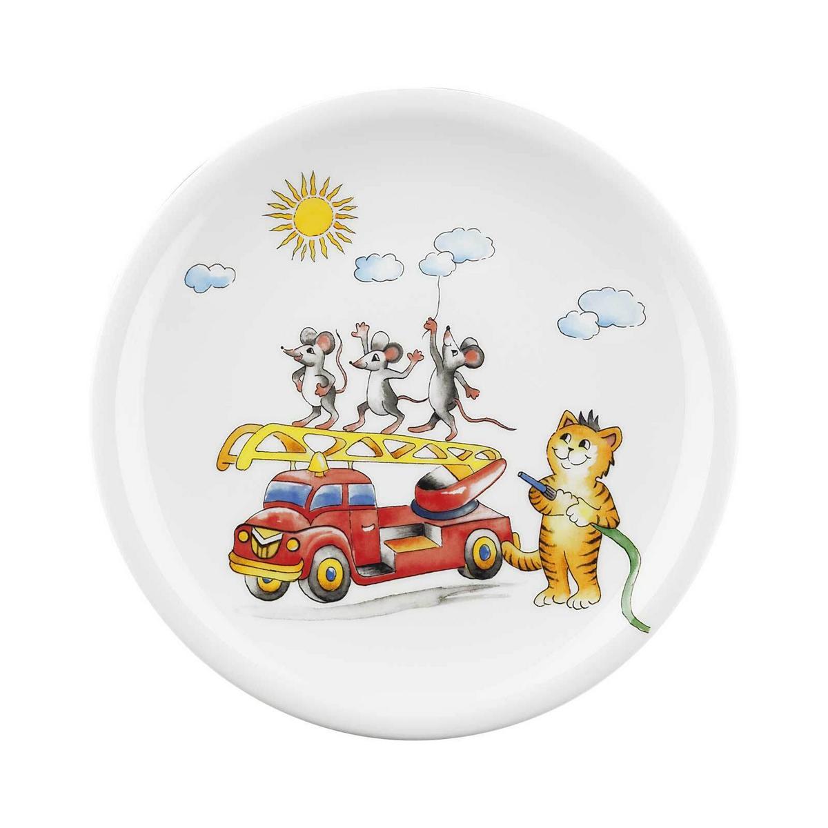 KINDERGESCHIRR SET Compact Flinke Flitzer bunt 3-tlg. - Multicolor, Keramik (21.4/20.5/21.4cm) - Seltmann Weiden