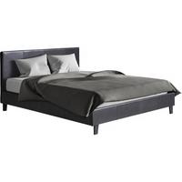 BETT lina Schwarz - Schwarz, Textil (190/140cm) - Habitat Garten