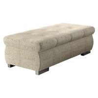 POLSTERHOCKER Orkan Groß - Beige/Silberfarben, Holz/Textil (120/39/60cm) - MIRJAN24