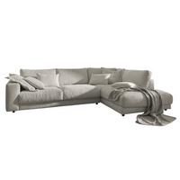 ECKSOFA MADELINE Granit Cord - Schwarz/Grau, Kunststoff/Textil (325/224cm) - KAWOLA