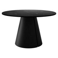 ESSTISCH Calma 120 - Schwarz, Holzwerkstoff/Metall (120/120/76cm) - MIRJAN24