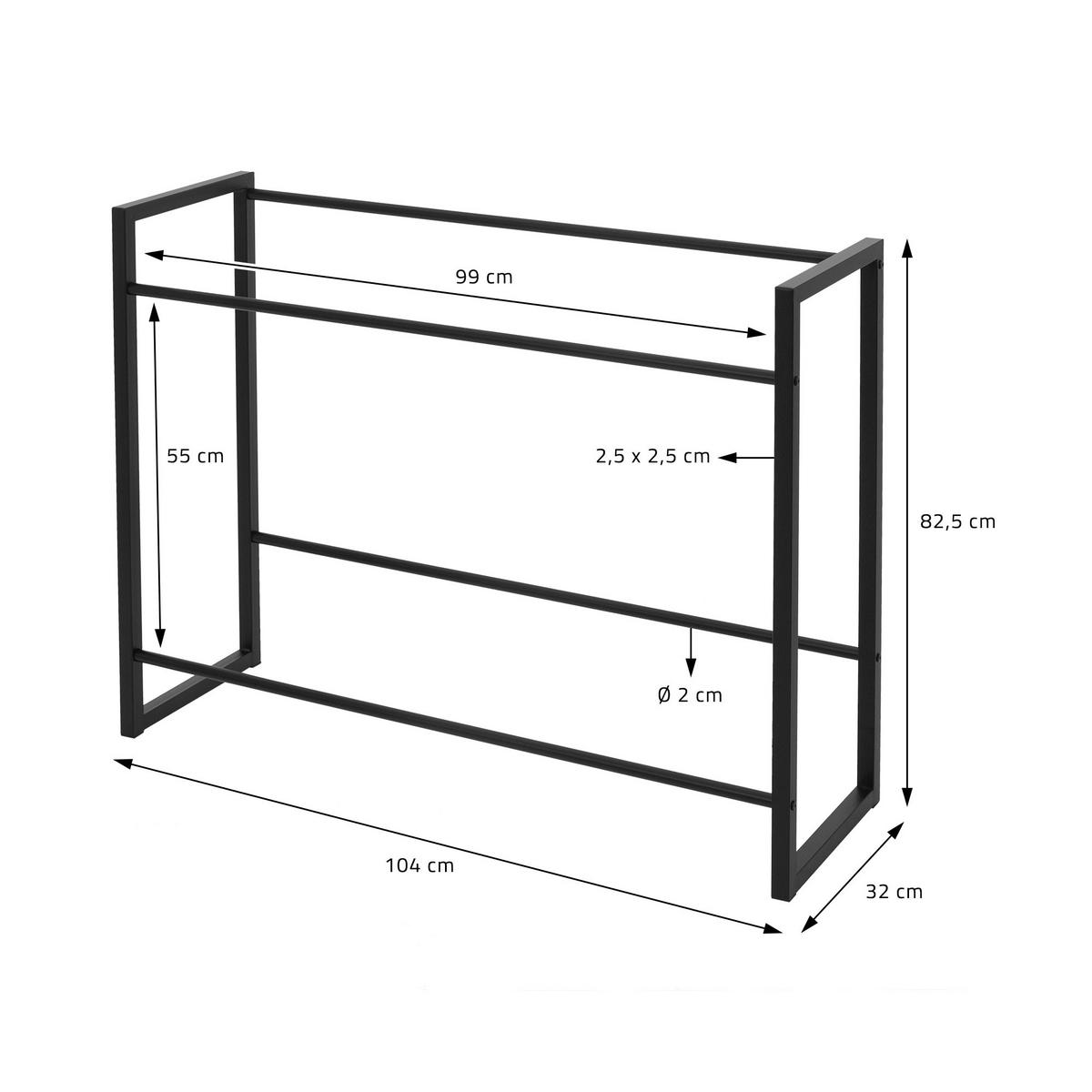 GETRÄNKEKISTENREGAL für 6-8 Kisten 104x32x82,5 cm aus Stahl - Anthrazit, Metall (32/82.5/104cm) - ML-DESIGN