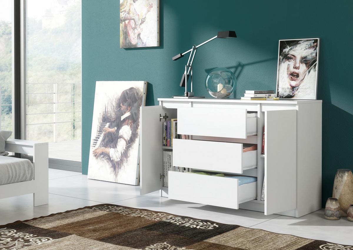 KOMMODE Weiß 120/79/39 - Weiß, Holzwerkstoff (120/79/39cm) - RAUMHIRSCH FURNITURE