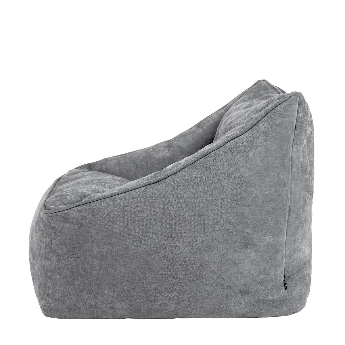 SITZSACK Sessel Chenille Natalia - Grau, Kunststoff/Textil (100/80/88cm) - icon