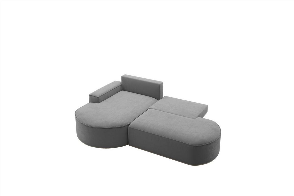 ECKSOFA Girona Mit Schlaffunktion - Dunkelgrau, Holzwerkstoff/Textil (278/179cm) - Fun Möbel