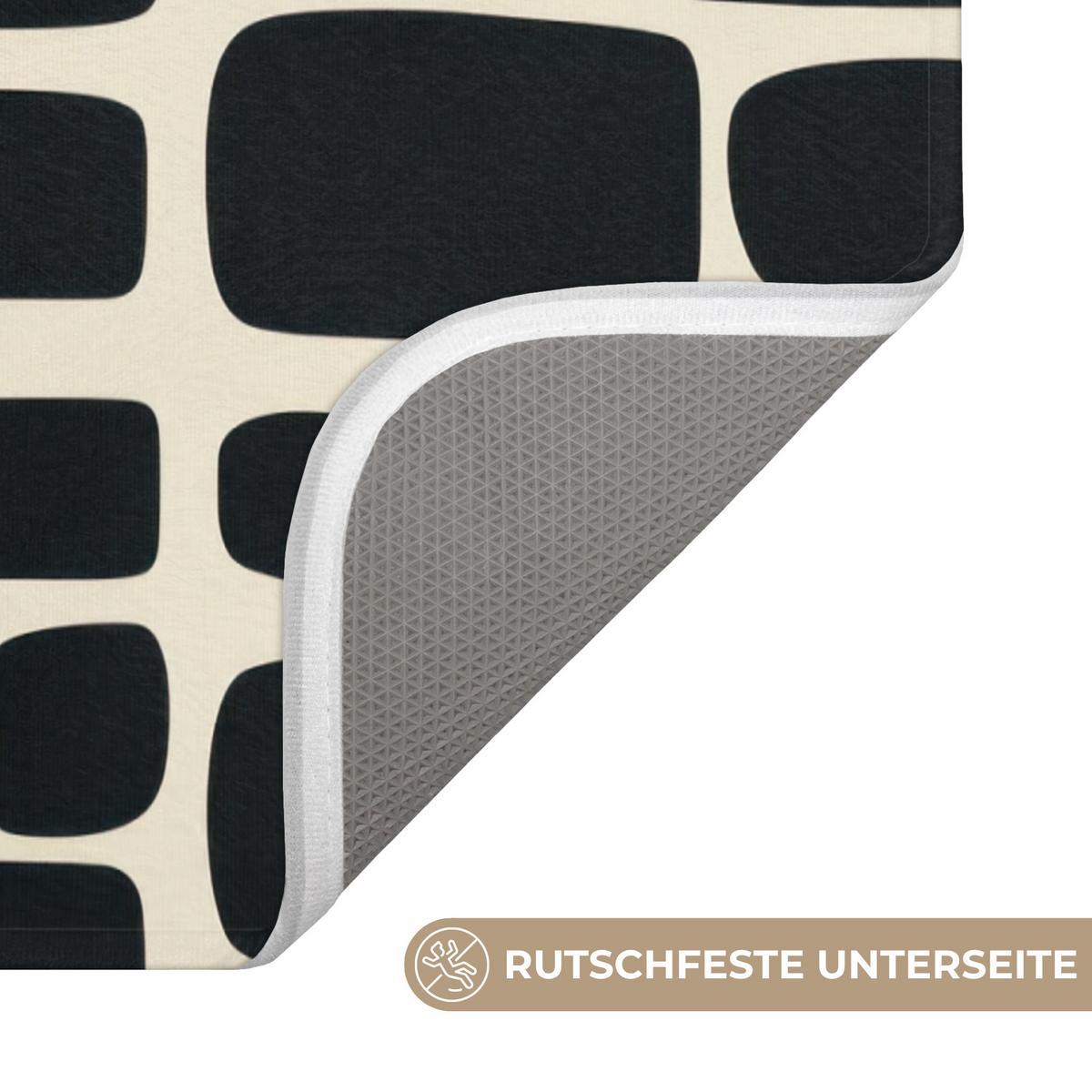 BADEMATTE Modern - Bio - Schwarz 60x90 cm - Anthrazit, Textil (60/90cm) - OnlyWow