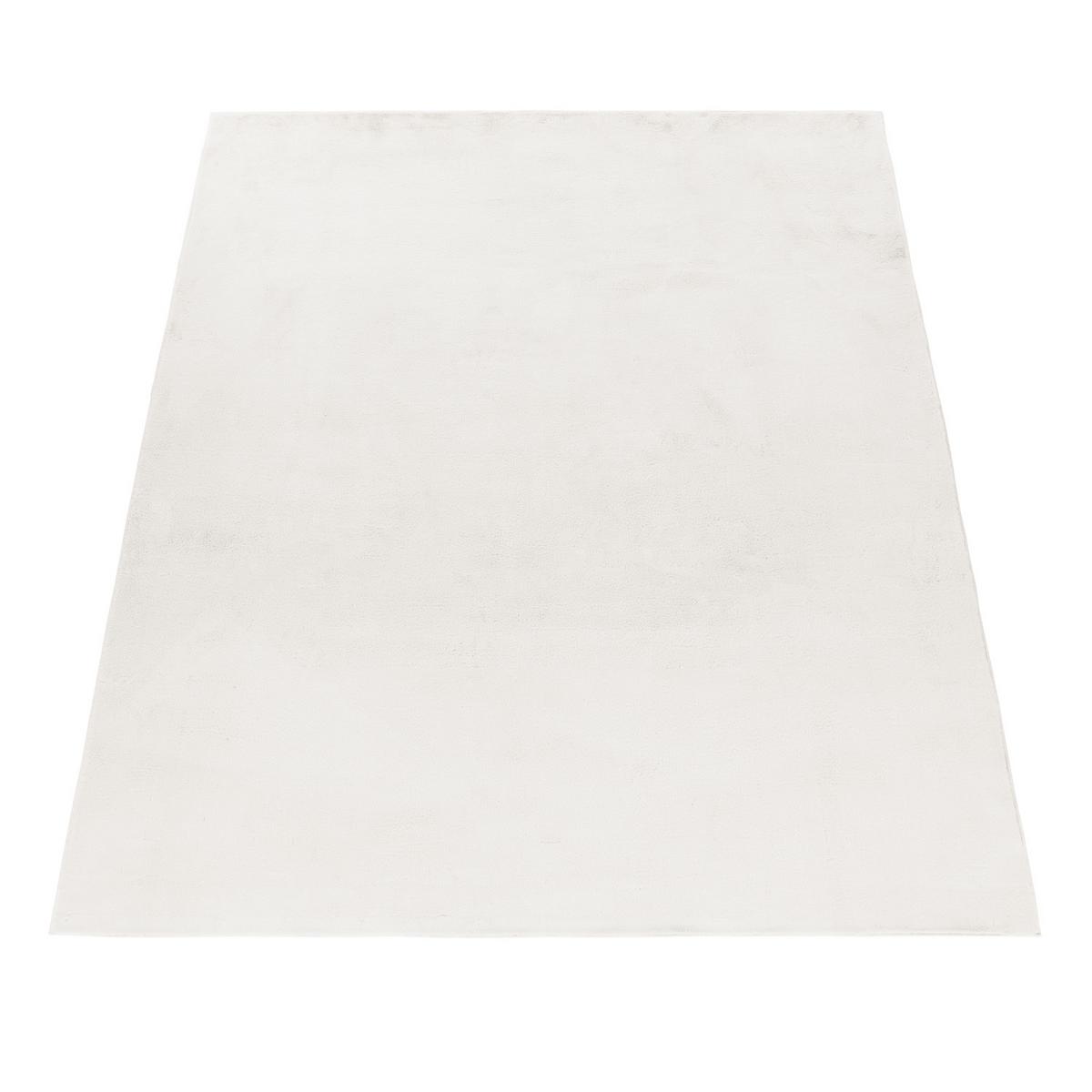 KURZFLORTEPPICH Waschbar NECKAR, einfarbig, aus Polyester, Creme, 60 x 110 cm - Beige, Textil (110/60cm) - KADIMA DESIGN