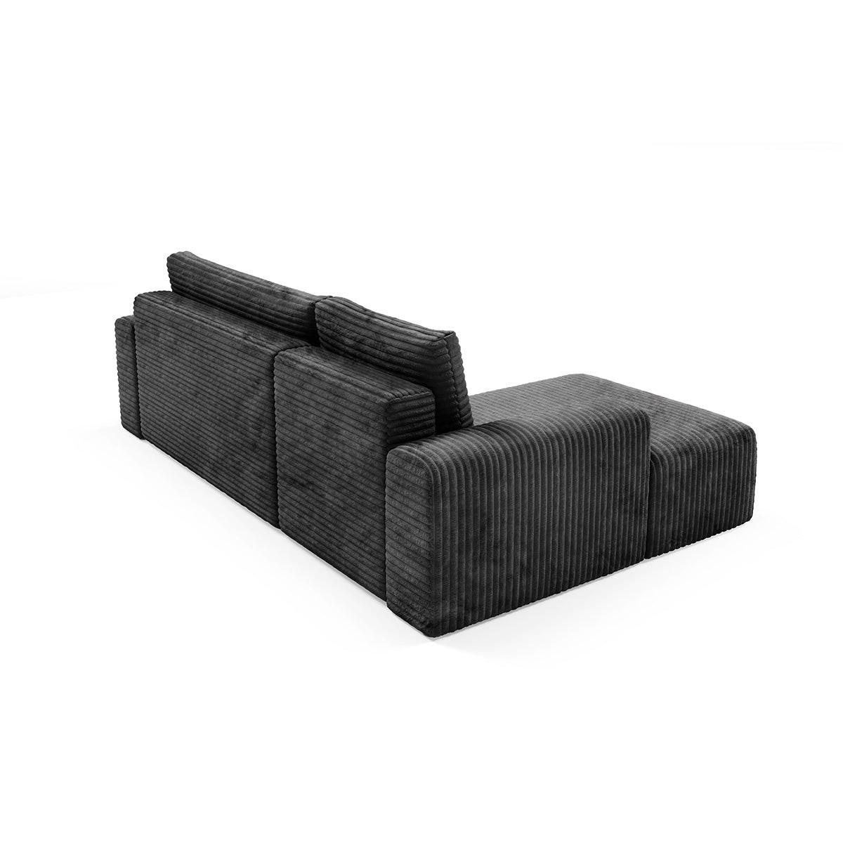 ECKSOFA Romeo 3 Sitzplätze Schwarz - Schwarz, Holz (268/163cm) - Petits-meubles