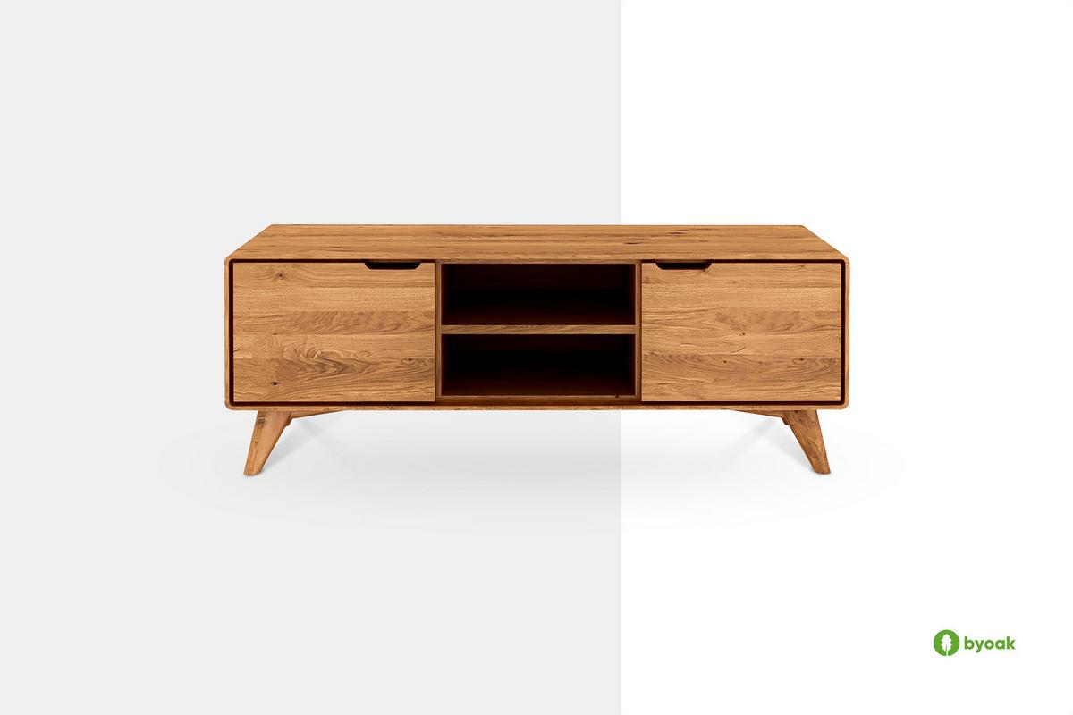 GREG HIFI-SCHRANK Kernbuche - Kernbuche, Holz (134/48/40cm) - byoak