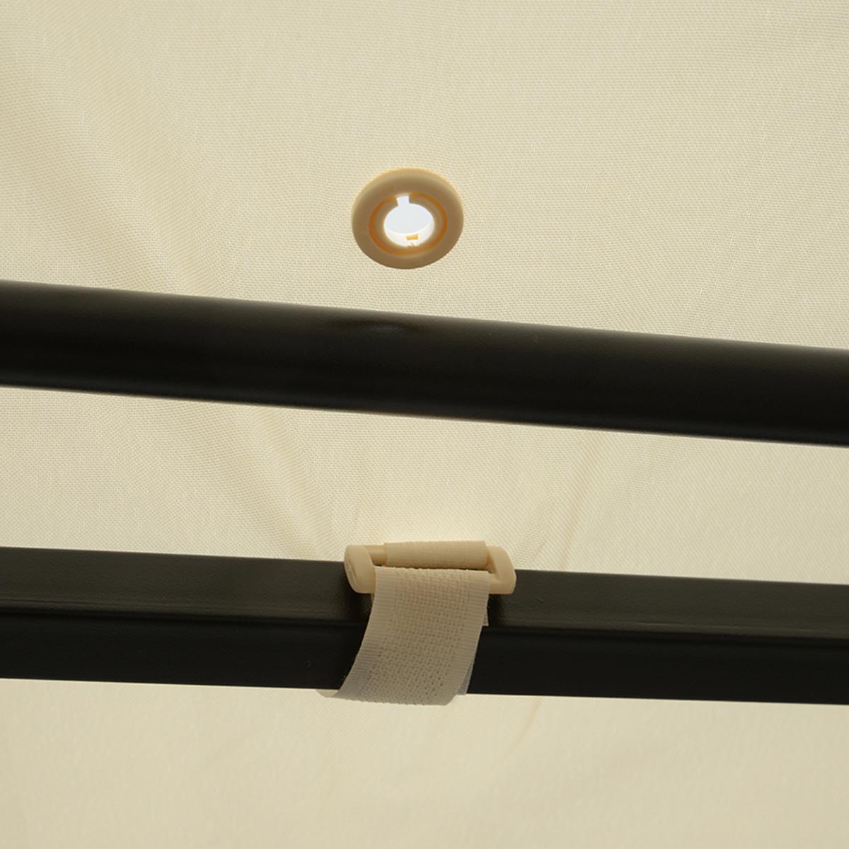 PAVILLON Stahl+Polyester Creme+Schwarz - Creme, Metall (250/250/300cm) - Outsunny