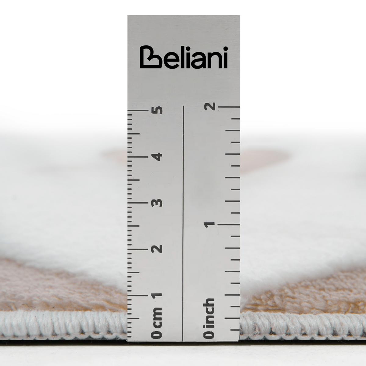 TEPPICH Beige/Weiß 160/230 cm Hartz - Beige/Creme, Textil (160/230cm) - Beliani