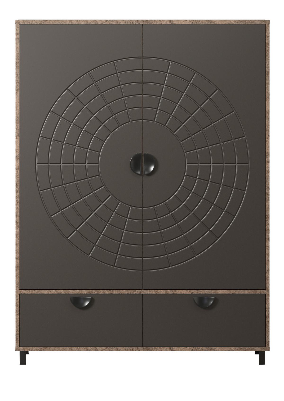 HIGHBOARD Bronze und Rostoptik 120 x 163 cm, Kommode mit Soft-Close - Rostfarben/Schwarz, Holzwerkstoff/Metall (120/163/42cm) - Top.Furn