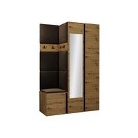 GARDEROBEN-SET Orion XXVI - Eiche Artisan/Braun, Holzwerkstoff/Kunststoff (116/186/46cm) - MIRJAN24