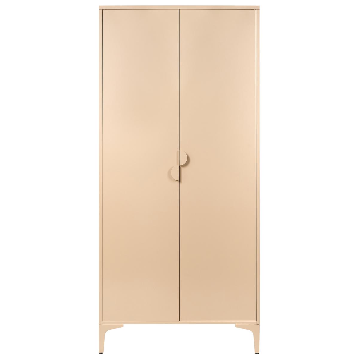 KLEIDERSCHRANK Beige Metall Ardura - Beige, Metall (85/184/45cm) - Beliani