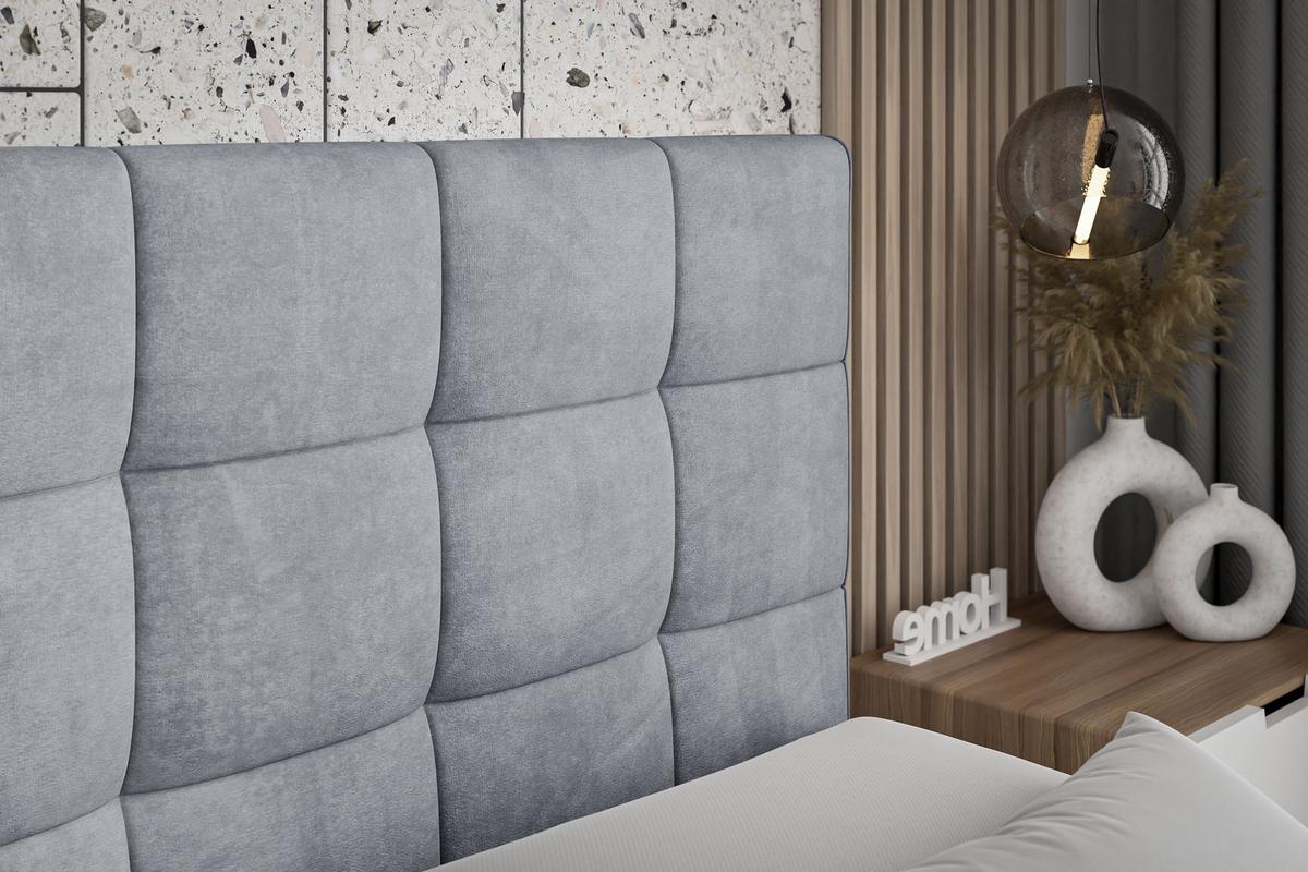 BOXBETT mit H3-Matratze und Lattenrost - APO - 140x200 Grau - Grau, Holzwerkstoff (140/200cm) - ALTDECOR