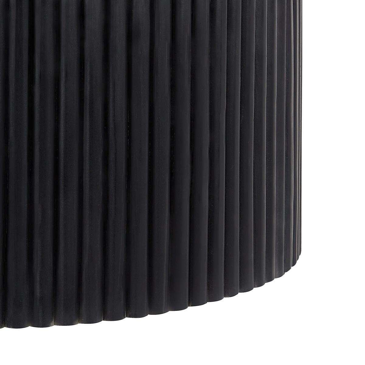 COUCHTISCH Mangoholz schwarz 70 cm mit Stauraum Kirkwood - Schwarz, Holz (70/70/37cm) - Beliani