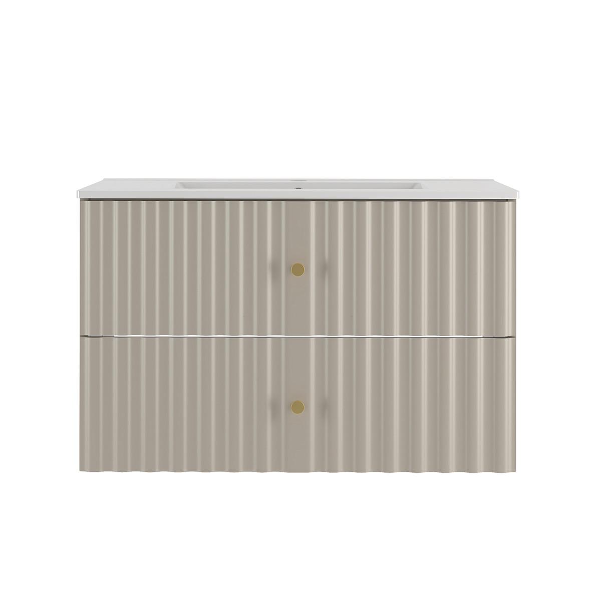 WASCHTISCH 80cm Izae Kaschmir - Beige, Holzwerkstoff (80/50/45.8cm) - Petits-meubles