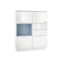HIGHBOARD Metro Einsatz in Denim matt - Pastellblau, Holzwerkstoff (103/123/37.5cm) - Vladon